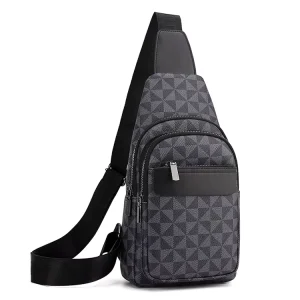 Factory Direct Leather Bags Men Vintage Man Shoulder Bag with Print Chest Bag for Men Fashion Low Price