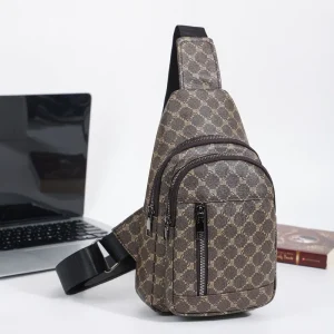 Factory Direct Mens Bags Casual Crossbody Man Shoulder Bag with Print Men Chest Bags Leather Designer