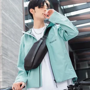 Factory Direct Men’s Crossbody Bag Multifunctional Magnetic Mouth Functional Waist Bag Chest Bag MR8331-B