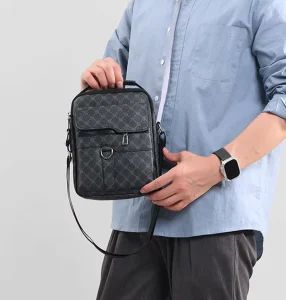 Factory Direct Men’s Large Capacity Shoulder Bag with Print Urban Life Mode Sling Bag for Men