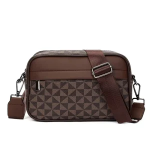 Factory Direct Men’s Messenger Bags Printed Bags for Men Genuine Leather Fashion Simple Designer Shoulder Bags