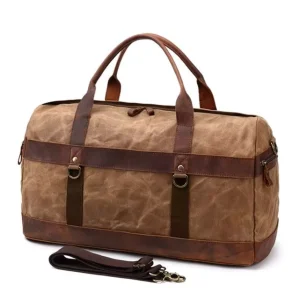 Factory Direct Men’s Retro Custom Leather Duffle Bag Large Capacity Lightweight Portable for Fitness Weekend Overnight Stay