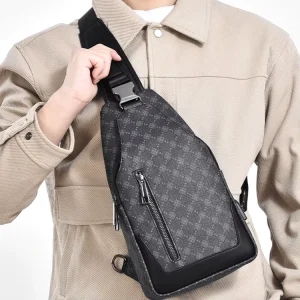 Factory Direct Men’s Simple Shoulder Bag with Print Crossbody Fashion Chest Bag for Men High Quality