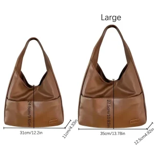 Factory Direct PU Leather Unisex Casual Tote Handbags with Zipper Closure Waterproof Shoulder Strap