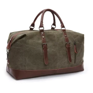 Factory Direct Sale Large Capacity Portable Men’s Canvas Travel Duffel Bag