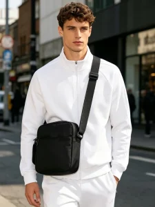 Factory Direct Sale Oxford Crossbody Shoulder Bag Multi Layer Men Messenger Bag Trend Striped Casual Shoulder Bag