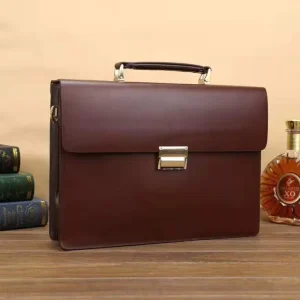 Factory Direct Sales Men’s Bag First Layer Cowhide Leather Briefcase Crossbody Bag Popular Single Shoulder Bag Password Lock Han