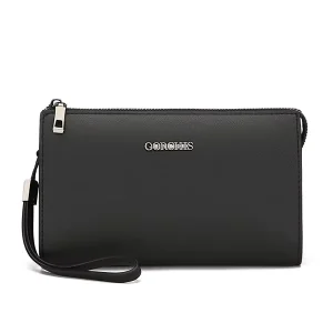 Factory Direct Sales Men’s PU Leather Business Casual Handbag Zipper Portable Design Large Capacity Fashionable Trendy Crocodile