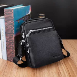 Factory Direct Sales New Simple and Versatile Men’s Casual Leather Bag Fashion Style Hand-held One-shoulder Diagonal Bag