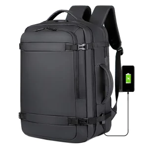Factory Direct Sales Travel Laptop Backpack Men’s Business Bag Expandable Waterproof with Zipper