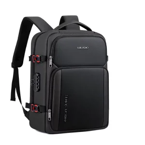 Factory Direct Sales Unisex Business Backpack Nylon Lining 36-55L Large Capacity Trendy Laptop Bag School Bag Air Cushion Straps