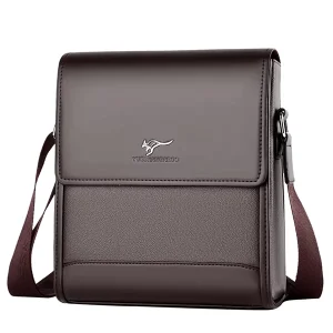 Factory Gorchis Men’s PU Waterproof Lightweight Multifunctional Casual Shoulder Bag Fashionable Business Crossbody Bag