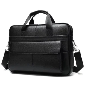 Factory Luxury Genuine Leather Retro Classic Messenger Shoulder Laptop Bag Men Customized High Quality Durable Large