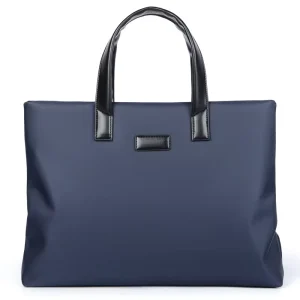 Factory Men’s Business Meeting Handbag Customizable Logo PU File Bag Zipper Briefcase