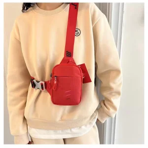 Factory Men’s Crossbody Chest Bag Polyester Material Letter Pattern Zipper Outdoor Travel Sling Bag