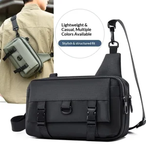 Factory Men’s Fashion Nylon Waterproof Messenger Bag Outdoor Sport Crossbody Bag Waist Bag for Men Chest Bag