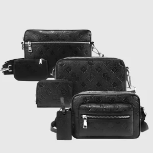 Factory Men’s Messenger Bag High Quality PU Leather Shoulder Bag Fashion Casual Trendy Small Men’s Bag