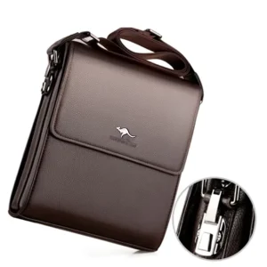 Factory Men’s Messenger Bag Password Lock Anti-theft PU Leather Wallet Business Briefcase Soft Leather Shoulder Bag