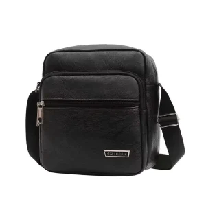 Factory Men’s PU Leather Crossbody Backpack New Large Capacity Business Casual Shoulder Bag Stylish Fashion Design