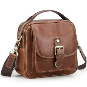 Factory Men’s Vintage Genuine Leather Crossbody Messenger Bag Shoulder Bag for Men Handbag