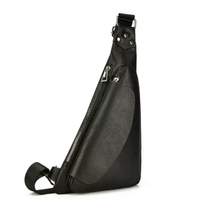 Factory New Trend Men’s Chest Bag Fashion Casual Messenger Shoulder Bag High Quality PU Leather Waterproof Lightweight