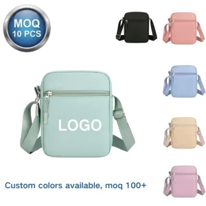 Factory OEM ODM Small Order Custom Cellphone Sling Bag Customizable Lightweight Outdoor Casual Business Shoulder Bag