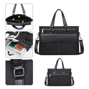 Factory PU & Oxford Waterproof Laptop Case Business Briefcases Men’s Handbags Leisure Laptop Bags Custom Logo