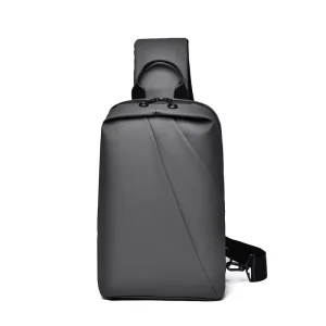 Factory Popular Simple Men’s Chest Bag Fashionable Shoulder Bag Waterproof Film Solid Color Backpack