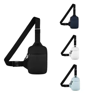 Factory Price Men’s Casual Lightweight Crossbody Bag Single Shoulder Simple Strap Mini Square Mobile Zipper Polyester Fashion