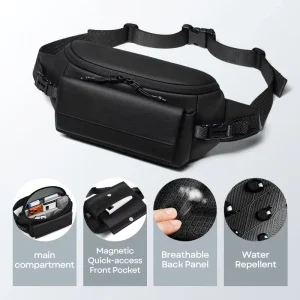 Factory Price Waterproof Chest Bag with Large Capacity Magnetic Quick Open Front Pocket Breathable Men’s Travel Bags