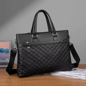 Factory Skonna BB 9001 Large Capacity Genuine Leather Laptop Briefcase Crossbody Sling Shoulder Lightweight Waterproof