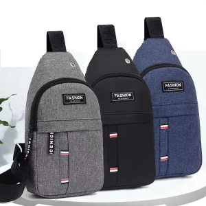 Factory Waterproof Lightweight Crossbody Sling Backpack Men’s Chest Bag With Headphone Hole Fashion Men’s Side Bag