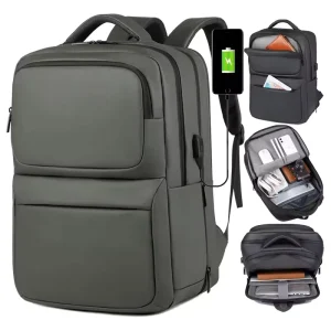 Factory Waterproof Men Business Laptop Backpack 15.6 Inch Travel Computer Backpack With USB Charging Port