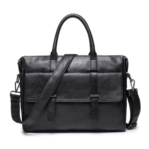 Fashion Business Briefcase for Men Waterproof PU Leather Laptop Bag Male Handbags Shoulder Bag Office Bag