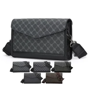 Fashion Business Casual Men Bags Waterproof PU Leather Crossbody Messenger Bag