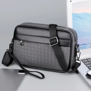 Fashion Casual Men Day Cluth Handbag High Quality PU Leather Men Messenger Bag Luxury Designer Men Shopping Shoulder Bag Sac