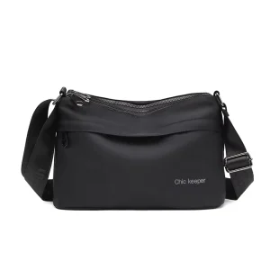 Fashion Characters Splash proof Nylon Oxford Cloth Men’s Shoulder Bag Casual Lightweight Trendy Handbag