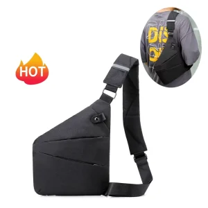 Fashion Chest Bag Men’s Tide Brand Sports Bag Lightweight Portable Sling Bag for Leisure