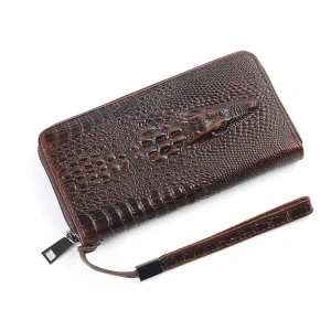 Fashion Crocodile Genuine Leather Men’s Handbags Casual Bags