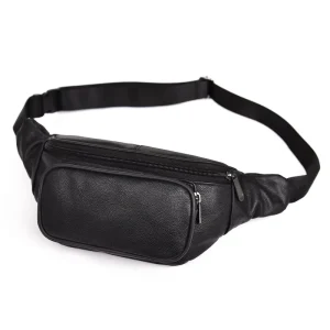 Fashion Custom Men Pack Multi-functional Waist Belt Bag PU Leather Fanny Pack