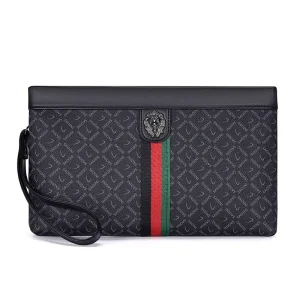 Fashion Design Large Capacity PU Leather Business Men’s Handbag Wallet Clutch Bag