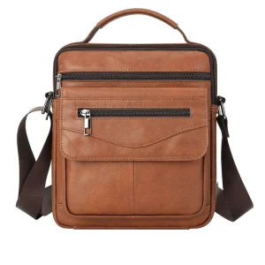 Fashion Designer Men’s Messenger Bag Luxury Crossbody Bag for Men Genuine Leather Handbags Man Purse for Work Business