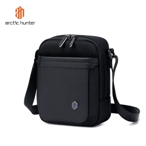 Fashion Geometric Men’s Messenger Sling Bag Lightweight Waterproof Polyester Crossbody Shoulder Bag