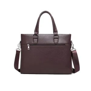 Fashion High Quality PU Leather Business Soft Laptop Briefcase Bag with Perfect Protection for Men