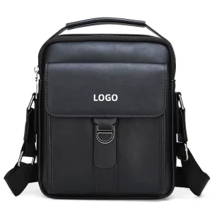 Fashion High Quality PU Leather Men’s Shoulder Sling Bag Adjustable Strap Zipper Waterproof Anti-Theft
