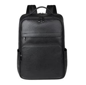 Fashion High quality Large Capacity Genuine Leather Backpack Business Commute Travel Casual Zipper Laptop Backpack
