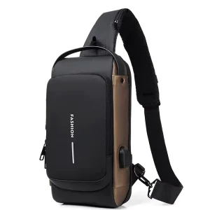 Fashion Large Capacity Cross-body, Chest, Shoulder Bags, Backpacks Clutch Wallets With Combination Lock for Men