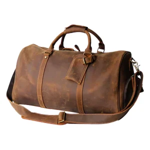 Fashion Man Bag Leather Duffle Bags Men Men’s Made of Genuine Leather Leather Travel Bag