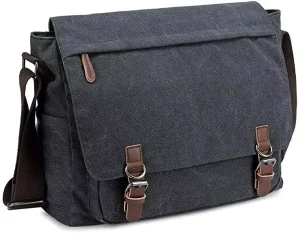Fashion Men Retro Men’s Shoulder Bag Sling Canvas Satchel Casual Crossbody Briefcases Laptop Bag Messenger Bag