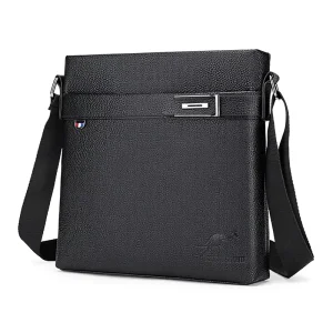 Fashion Men’s PU Multifunction Shoulder Street Business Messenger Cross Body Tablet Bag
